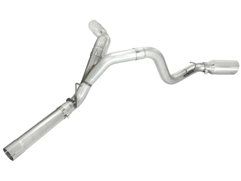 aFe MACHForce XP Exhaust Aluminized Dual Split DPF Back 11-15 GM Diesel Truck V8-6.6L (td) (pol tip) - Image 5
