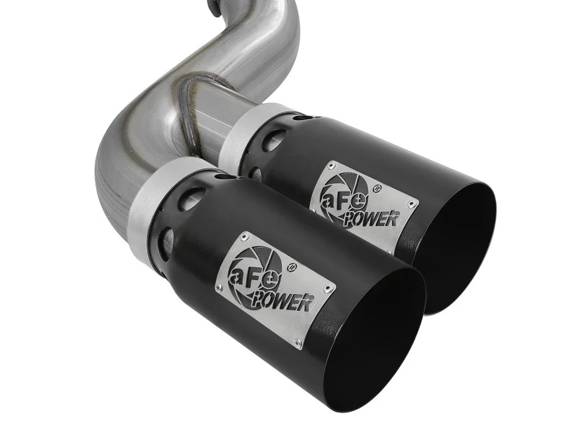 aFe Power 11-14 Ford F250/F350 6.7L Diesel Rebel XD 4in 409 SS DPF-Back Exhaust System - Black Tips - Image 2
