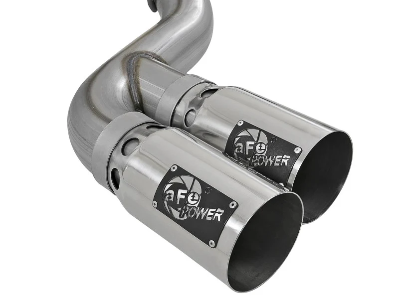 aFe Power 11-14 Ford F250/F350 6.7L Diesel Rebel XD 4in 409 SS DPF-Back Exhaust System - Pol Tips - Image 3
