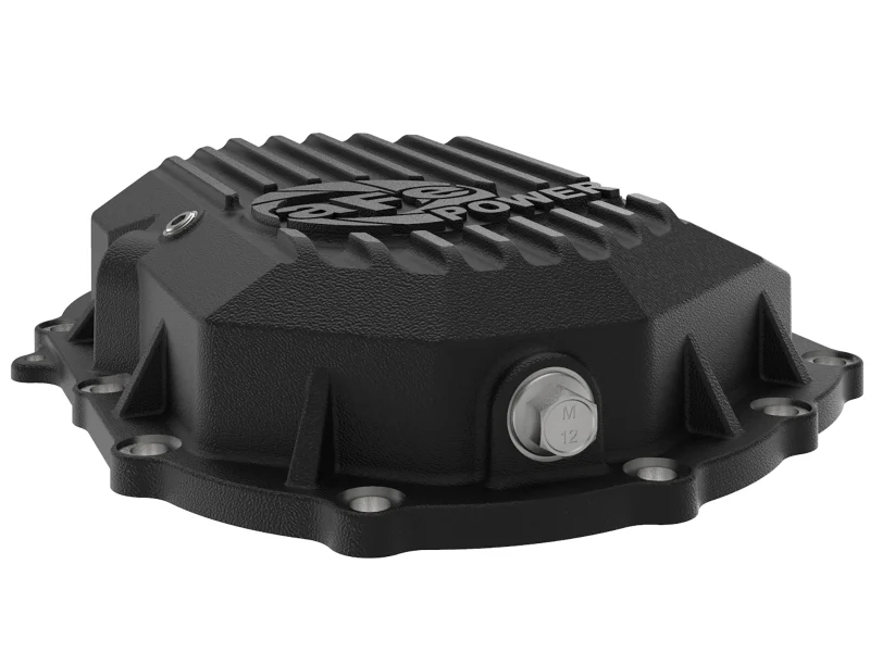 AFE Power 11-18 GM 2500-3500 AAM 9.25 Axle Front Diff Cover Black Machined w/ 2 Qts 75w90 Oil - Image 4