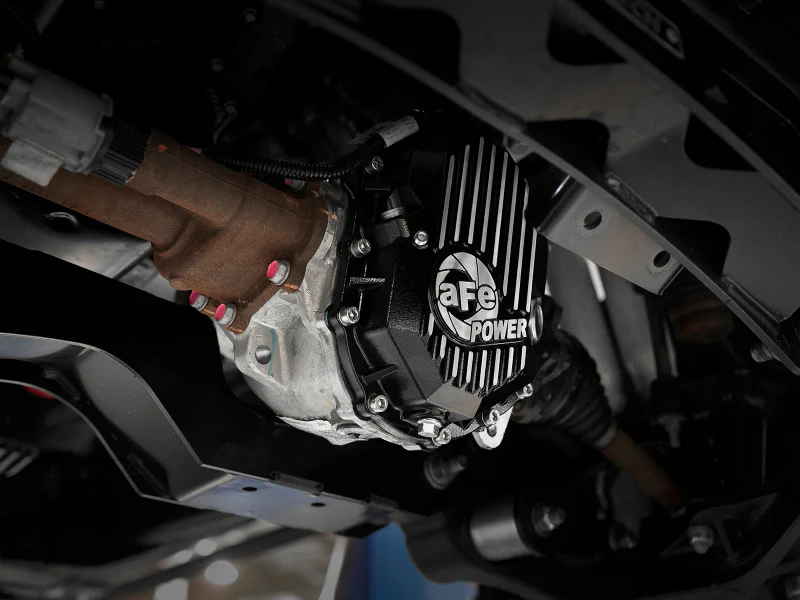 AFE Power 11-18 GM 2500-3500 AAM 9.25 Axle Front Differential Cover Black Machined Street Series - Image 2