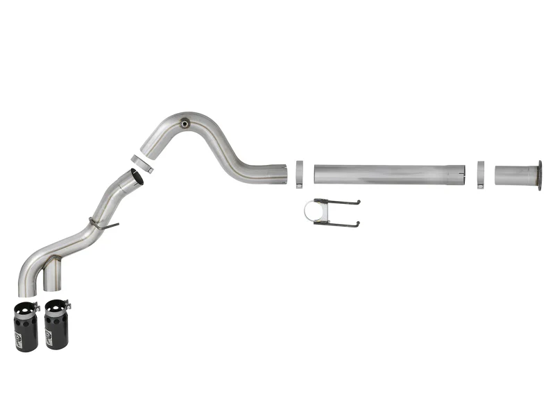 aFe Power 15-16 Ford F250/F350 6.7L Diesel Rebel XD 4in 409 SS DPF-Back Exhaust System - Black Tips - Image 5
