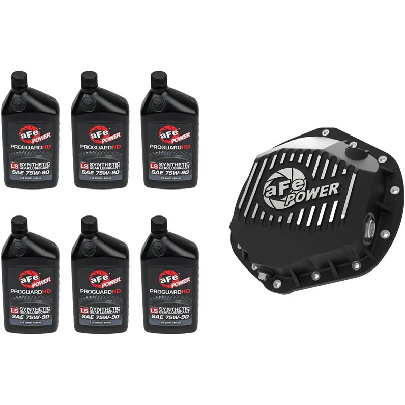 aFe Power Front/Rear Diff Cover Kit w/ Oil 01-10 GM Diesel Trucks V8 (AAM 9.25 & AAM 11.5-14)