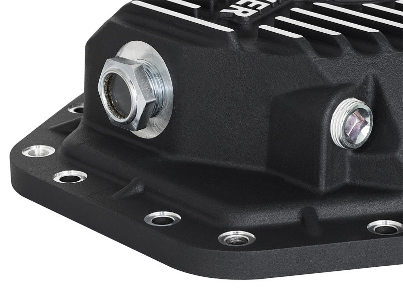 aFe Power Pro Ser Rear Diff Cover Black w/Mach Fins 2017 Ford Diesel Trucks V8-6.7L(td) Dana M275-14 - Image 2