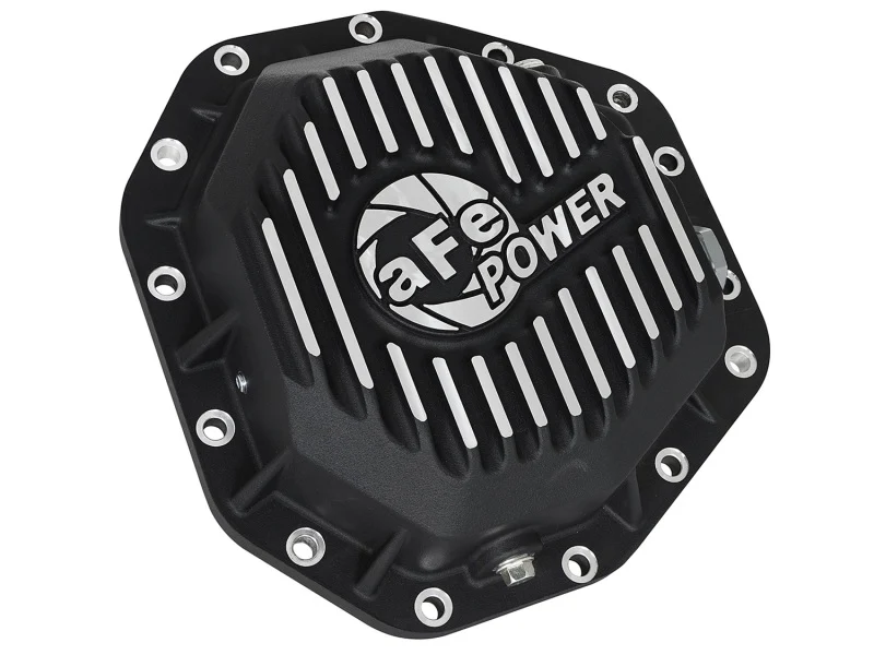 aFe Power Pro Ser Rear Diff Cover Black w/Mach Fins 2017 Ford Diesel Trucks V8-6.7L(td) Dana M275-14 - Image 4
