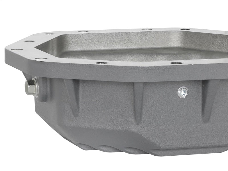 aFe Power Street Ser Rear Diff Cover Raw w/Mach Fin 2017 Ford Diesel Trucks V8-6.7L(td) Dana M275-14 - Image 2