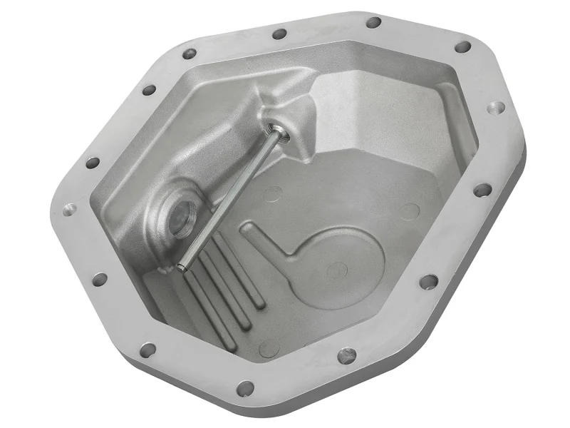 aFe Power Street Ser Rear Diff Cover Raw w/Mach Fin 2017 Ford Diesel Trucks V8-6.7L(td) Dana M275-14 - Image 5