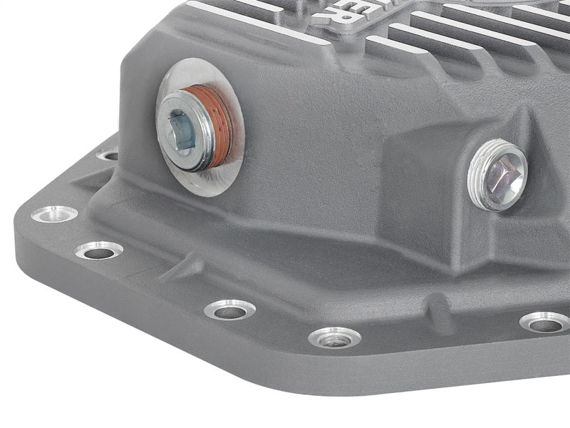 aFe Power Street Ser Rear Diff Cover Raw w/Mach Fin 2017 Ford Diesel Trucks V8-6.7L(td) Dana M275-14 - Image 6