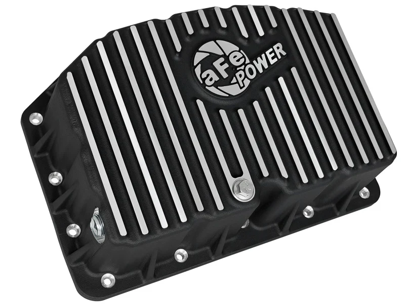 AFE Pro Series Engine Oil Pan Black w/Machined Fins; 11-16 Ford Powerstroke V8-6.7L (td) - Image 4