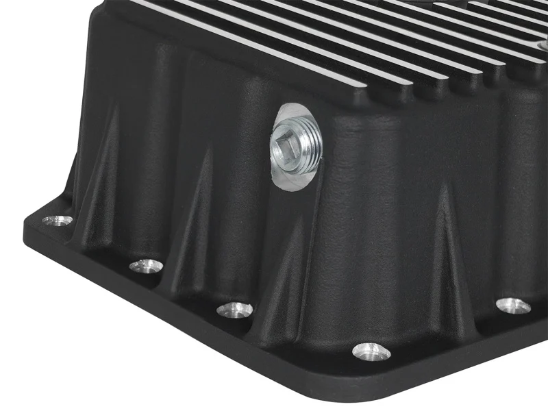 AFE Pro Series Engine Oil Pan Black w/Machined Fins; 11-16 Ford Powerstroke V8-6.7L (td) - Image 6