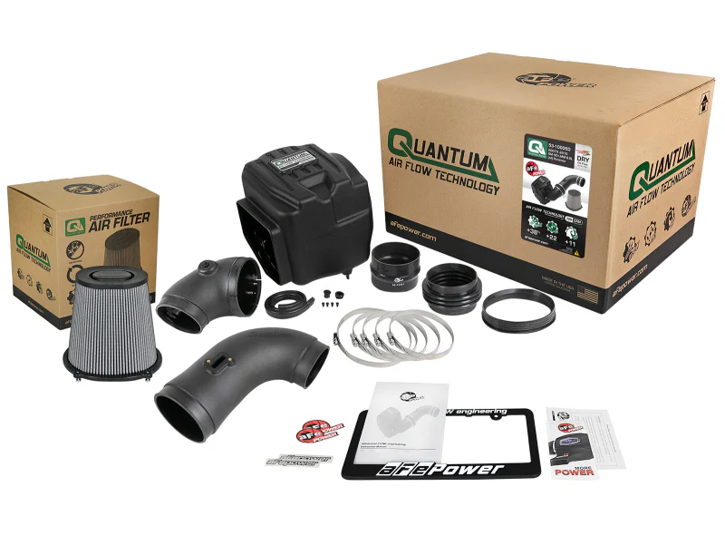 aFe Quantum Pro DRY S Cold Air Intake System 08-10 GM/Chevy Duramax V8-6.6L LMM - Dry - Image 2