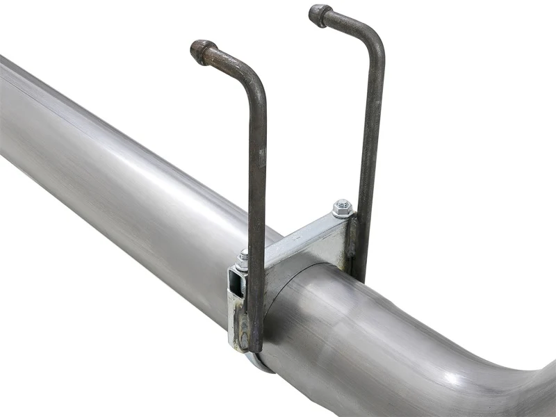 aFe Rebel XD 4in SS Down-Pipe Back Exhaust w/Dual Polished Tips 17-18 Ford Diesel Trucks V8-6.7L(td) - Image 3