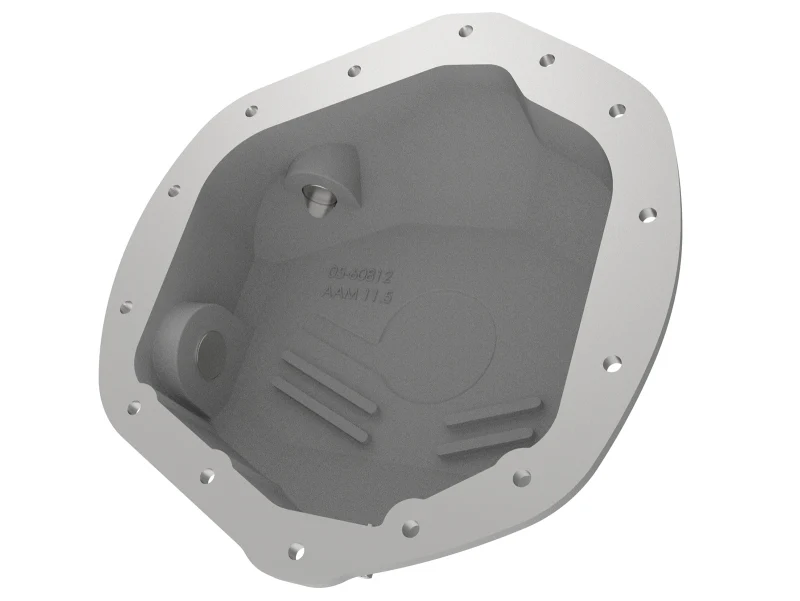 aFe Street Series Rear Differential Cover Raw w/ Machined Fins 01-18 GM Diesel Trucks V8-6.6L (td) - Image 4