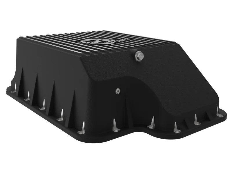aFe Transmission Pan (Black); Ford Diesel Trucks 03-10 V8-6.0/6.4L (td) - Image 2