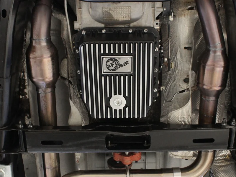 aFe Transmission Pan (Black); Ford Trucks 94-08 AODE - Image 2