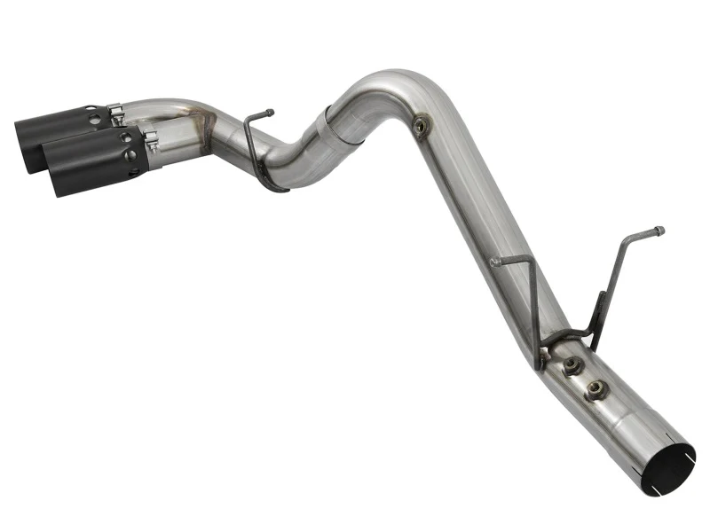 aFe Victory Series 4in 409-SS DPF-Back Exhaust w/ Dual Black Tips 2017 GM Duramax V8-6.6L(td) L5P - Image 3