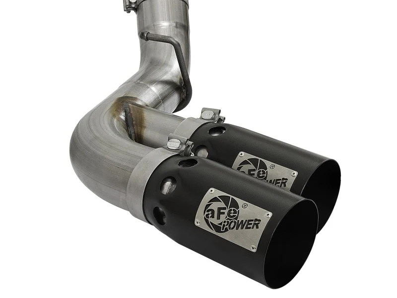 aFe Victory Series 4in 409-SS DPF-Back Exhaust w/ Dual Black Tips 2017 GM Duramax V8-6.6L(td) L5P - Image 7