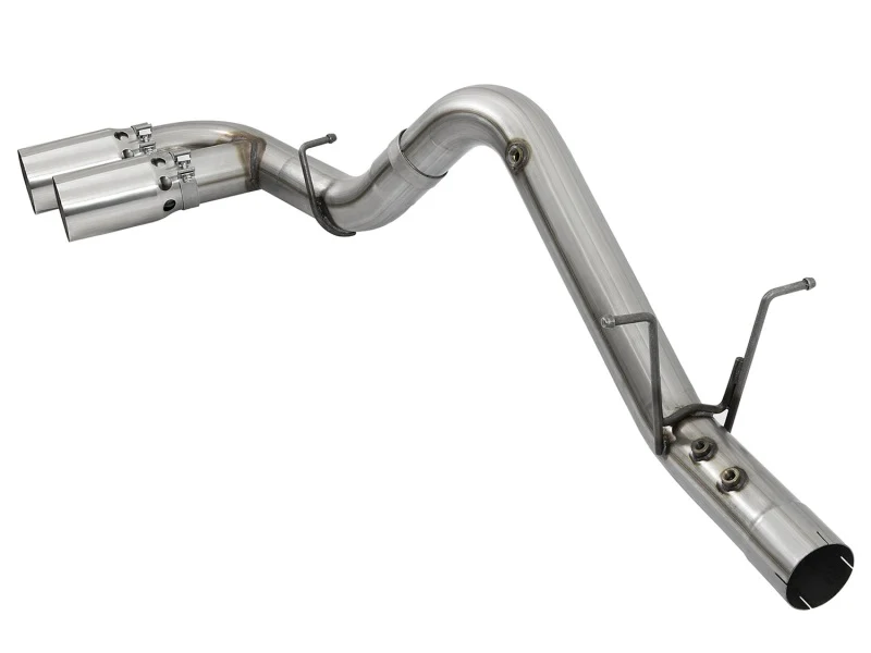 aFe Victory Series 4in 409-SS DPF-Back Exhaust w/ Dual Polished Tips 2017 GM Duramax V8-6.6L(td) L5P - Image 2