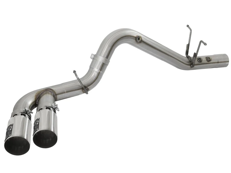 aFe Victory Series 4in 409-SS DPF-Back Exhaust w/ Dual Polished Tips 2017 GM Duramax V8-6.6L(td) L5P - Image 4