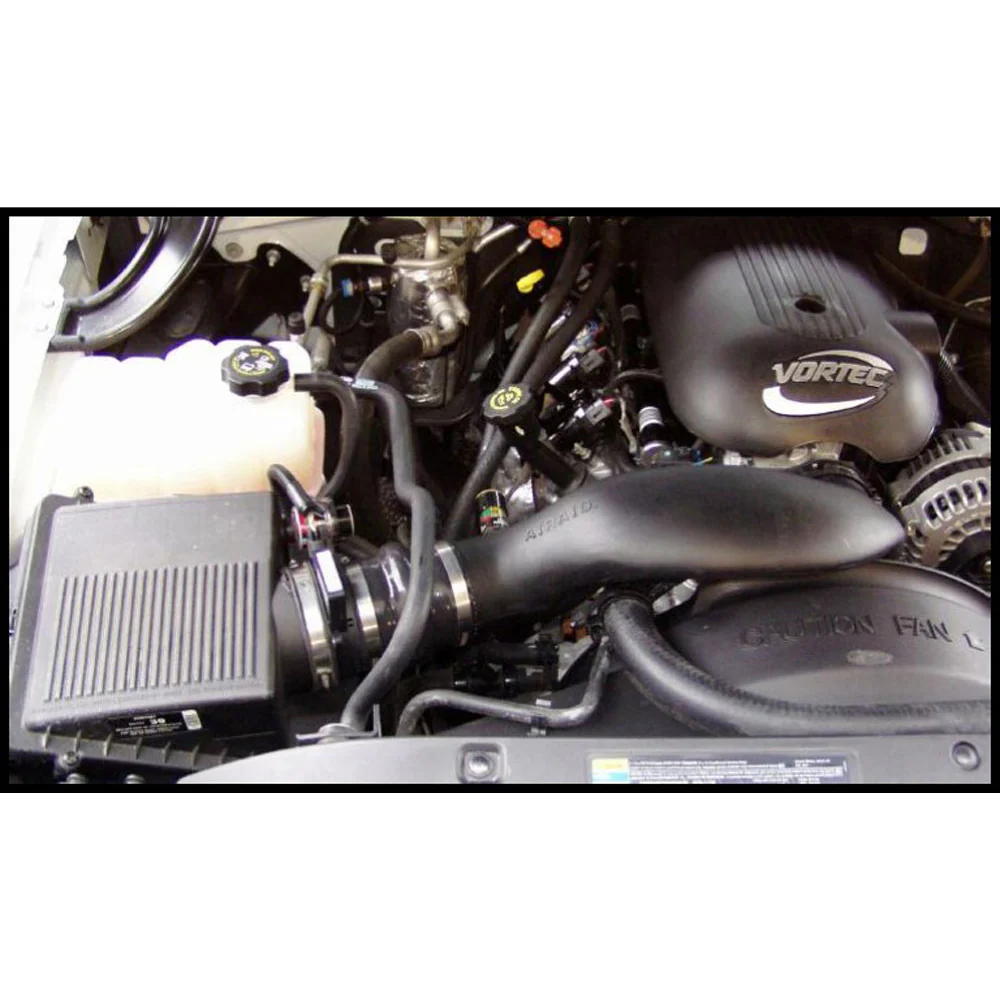 Airaid 99-04 Chevy / GMC / Cadillac 4.8/5.3/6.0L Airaid Jr Intake Kit - Dry / Red Media - Image 2