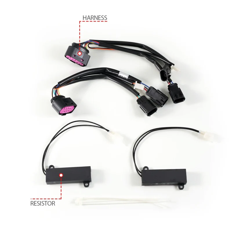 ANZO 09-18 Dodge Ram 1500/2500/3500 Full LED Proj Headlights w/Switchback Light Bar - Black - Image 3