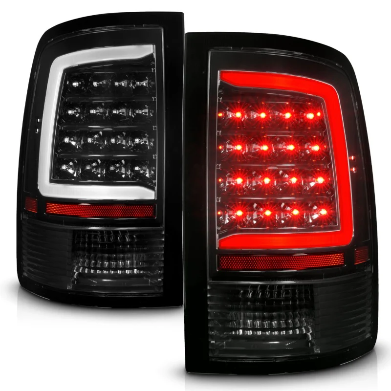 ANZO 09-18 Dodge Ram 1500 Full LED Taillights w/ Sequential Black Housing/Clear Lens - Image 4