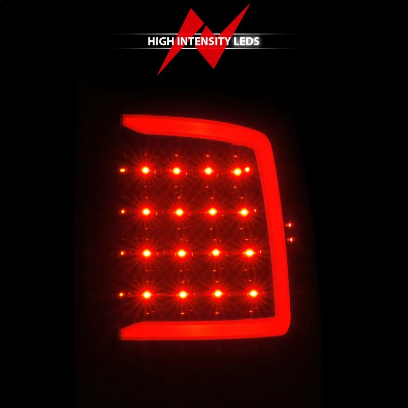 ANZO 09-18 Dodge Ram 1500 Full LED Taillights w/ Sequential Black Housing/Clear Lens - Image 7