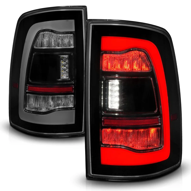 ANZO 09-18 Dodge Ram 1500 Sequential LED Taillights Smoke Black - Image 13