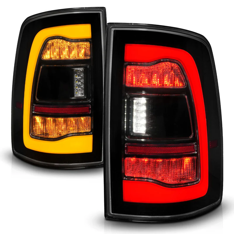 ANZO 09-18 Dodge Ram 1500 Sequential LED Taillights Smoke Black w/Switchback Amber Signal - Image 14