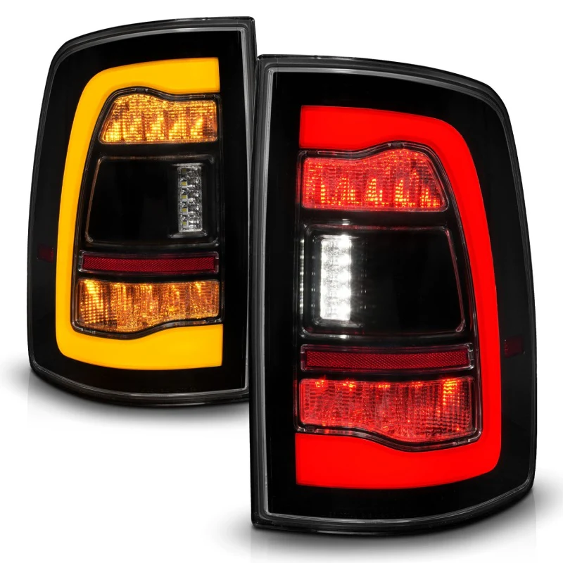 ANZO 09-18 Dodge Ram 1500 Sequential LED Taillights Smoke Black w/Switchback Amber Signal - Image 6