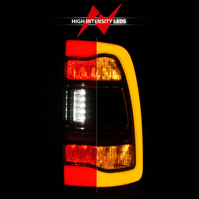 ANZO 09-18 Dodge Ram 1500 Sequential LED Taillights Smoke Black w/Switchback Amber Signal - Image 7