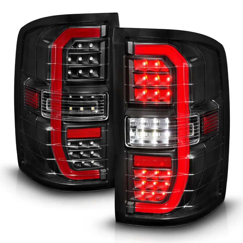 ANZO 14-18 GMC Sierra 1500 Full LED Taillights Black Housing Clear Lens (w/C Light Bars) - Image 13