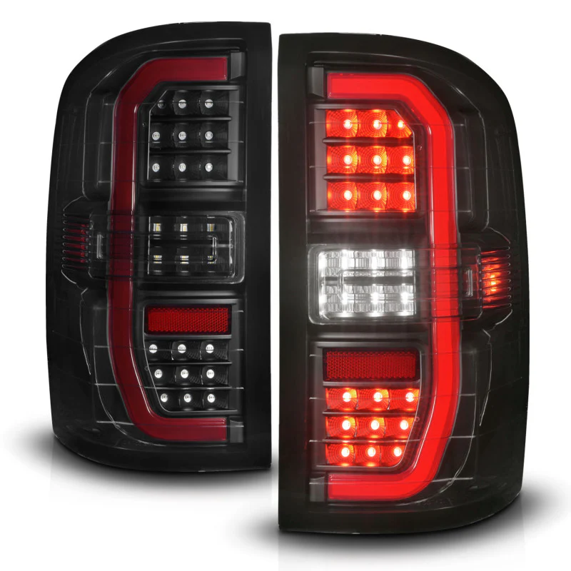 ANZO 14-18 GMC Sierra 1500 Full LED Taillights Black Housing Smoke Lens (w/C Light Bars) - Image 12