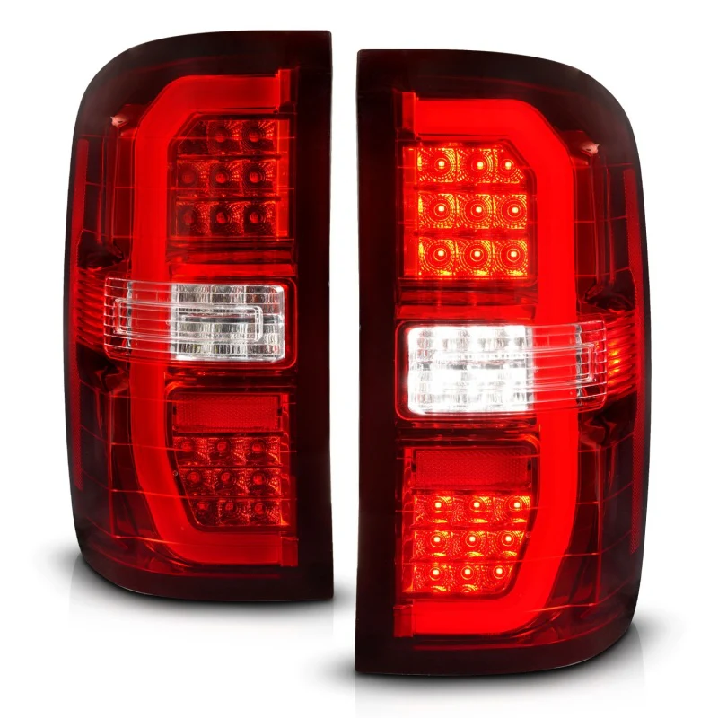 ANZO 14-18 GMC Sierra 1500 LED Taillights Red/Clear - Image 11