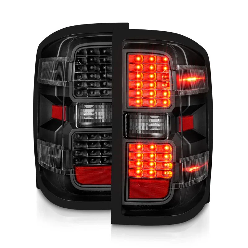 ANZO 15-19 Chevy Silverado 2500HD/3500HD (Factory Halogen Only) LED Tail Lights Black w/Clear Lens - Image 12
