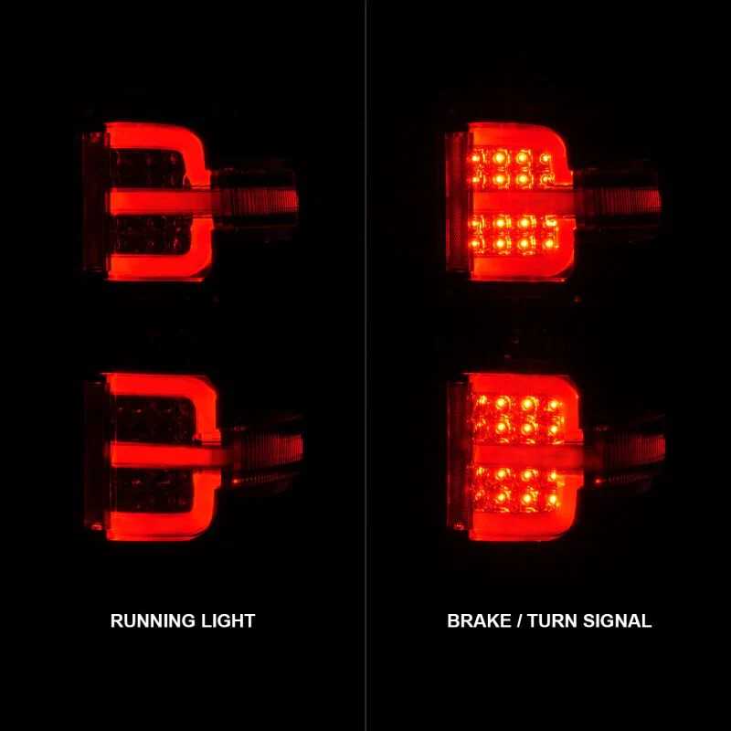 ANZO 15-19 Chevy Silverado 2500HD/3500HD (Factory Halogen Only) LED Tail Lights Black w/Clear Lens - Image 15