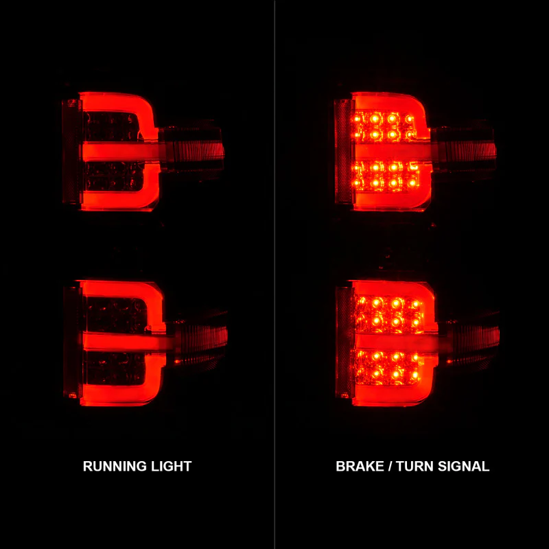 ANZO 15-19 Chevy Silverado 2500HD/3500HD (Factory Halogen Only) LED Tail Lights Black w/Clear Lens - Image 3