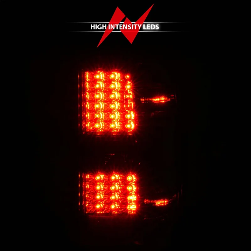 ANZO 15-19 Chevy Silverado 2500HD/3500HD (Factory Halogen Only) LED Tail Lights Smoke w/Clear Lens - Image 14