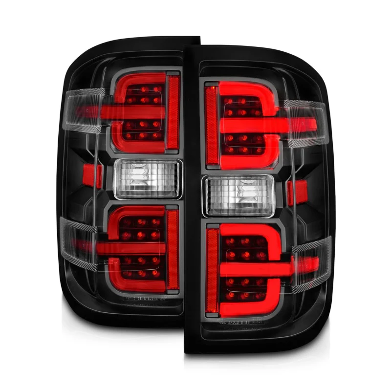 ANZO 15-19 Chevy Silverado 2500HD/3500HD (Halgn Only) LED Tail Lights w/Black Light Bar & Clear Lens - Image 14