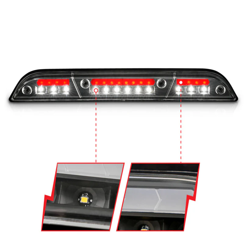 ANZO 15-20 Ford F-250 - F-550 LED Third Brake Light - Black Housing/Clear Lens - Image 12