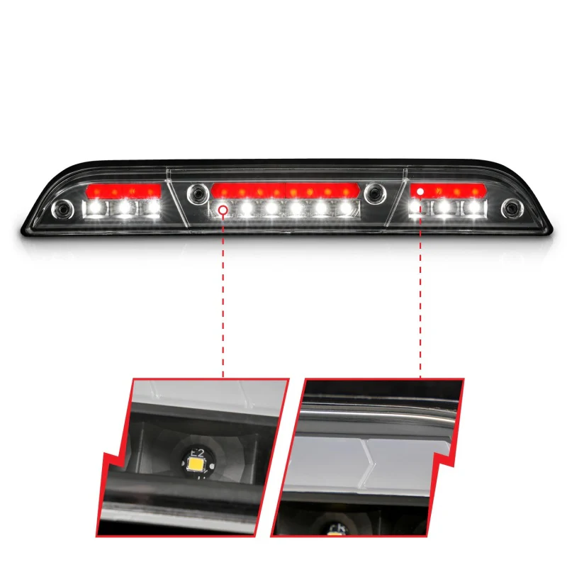 ANZO 15-20 Ford F-250 - F-550 LED Third Brake Light - Black Housing/Clear Lens - Image 5