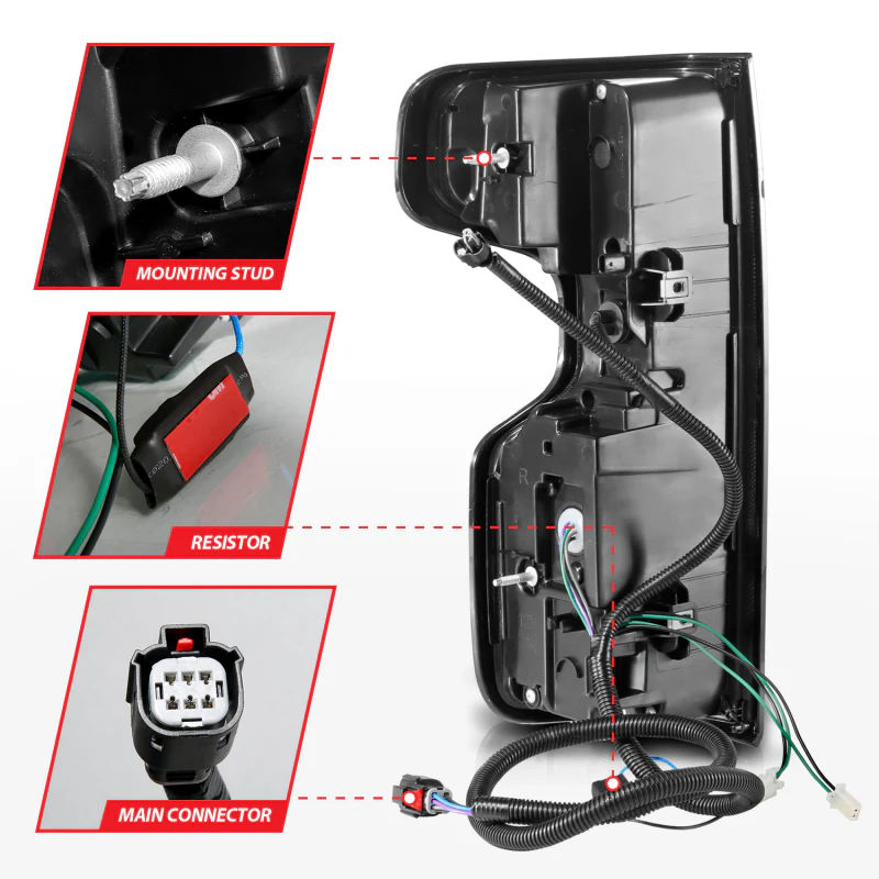 ANZO 19-21 Chevy Silverado Full LED Taillights Black Housing Clear Lens G2 (w/C light Bars) - Image 8