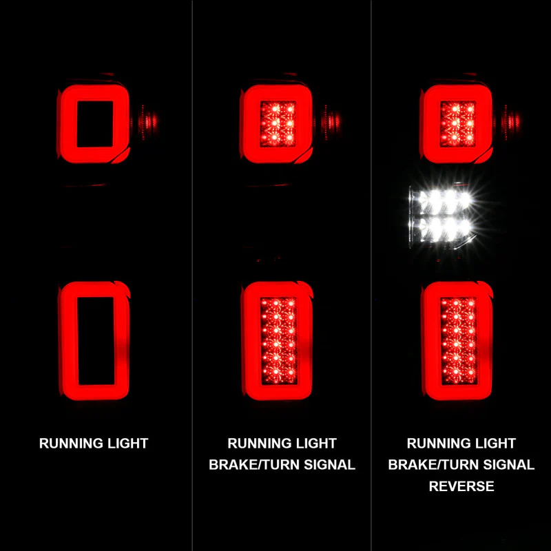 ANZO 19-21 Chevy Silverado Work Truck Full LED Taillights Blk Housing Clear Lens G2 (w/C light Bars) - Image 4