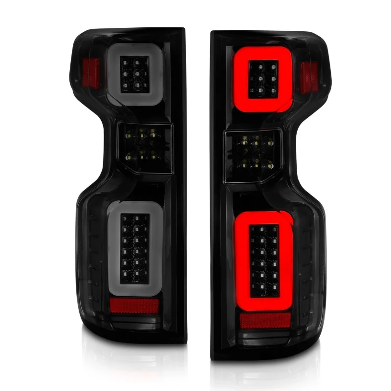 ANZO 19-21 Chevy Silverado Work Truck Full LED Taillights Blk Housing Smoke Lens G2 (w/C light Bars) - Image 14