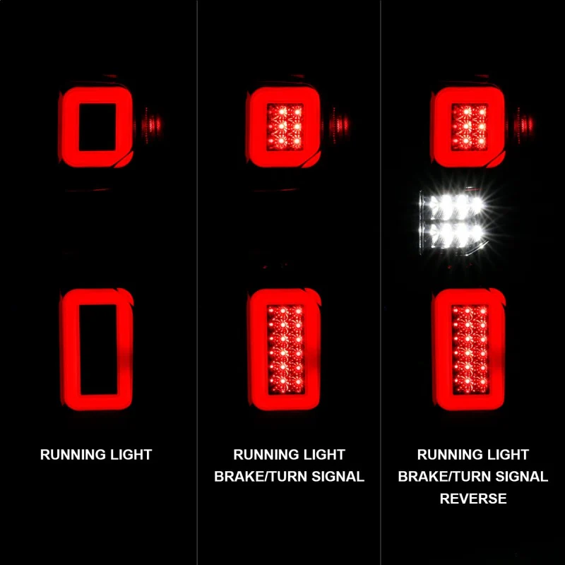 ANZO 19-21 Chevy Silverado Work Truck Full LED Taillights Blk Housing Smoke Lens G2 (w/C light Bars) - Image 15