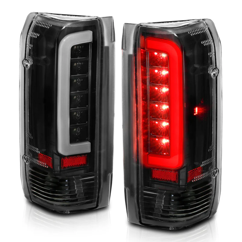 ANZO 1987-1996 Ford F-150 LED Taillights Black Housing Clear Lens (Pair) - Image 10