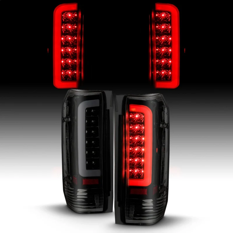 ANZO 1987-1996 Ford F-150 LED Taillights Black Housing Smoke Lens (Pair) - Image 15