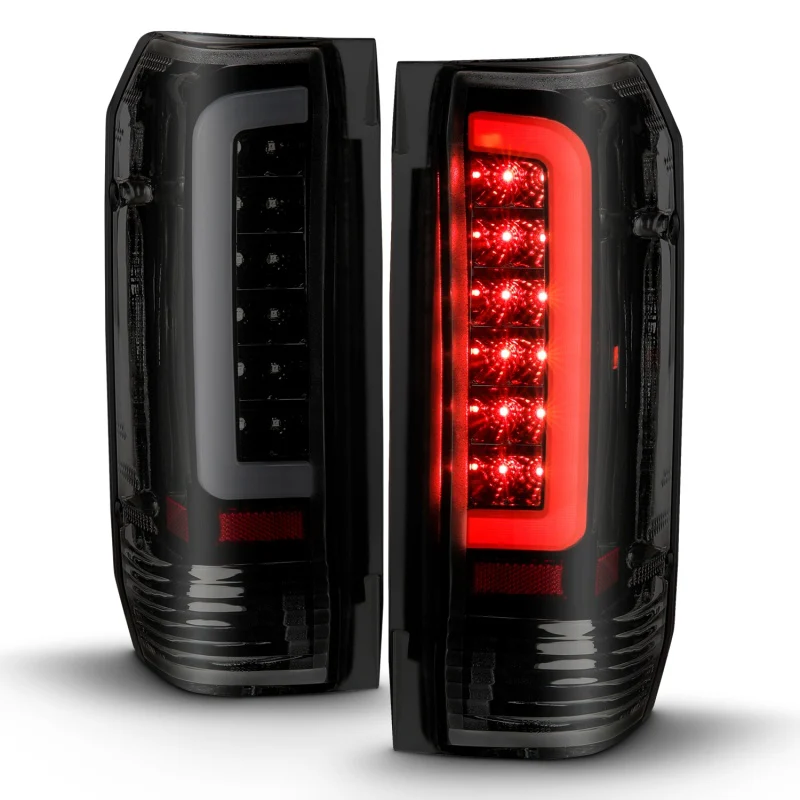 ANZO 1987-1996 Ford F-150 LED Taillights Black Housing Smoke Lens (Pair) - Image 8