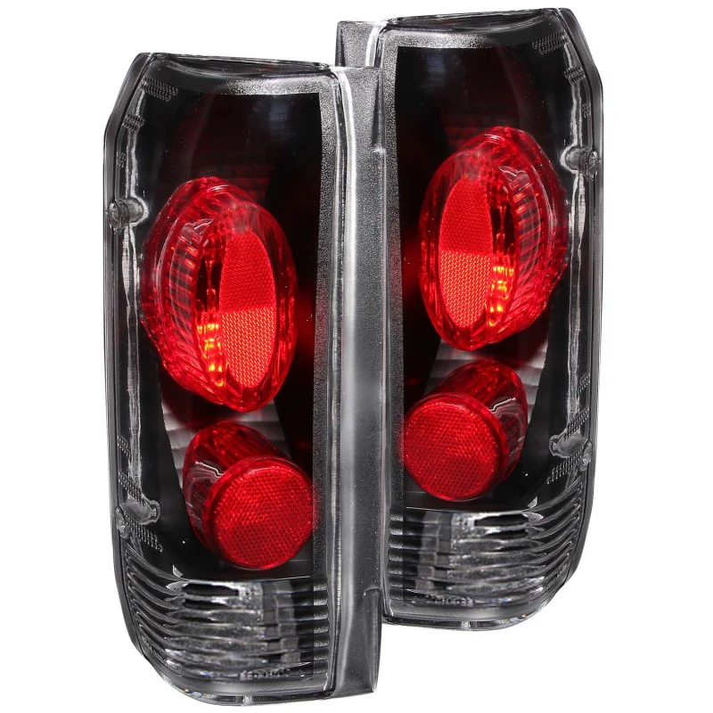 ANZO 1989-1996 Ford F-150 Taillights Black - Image 2