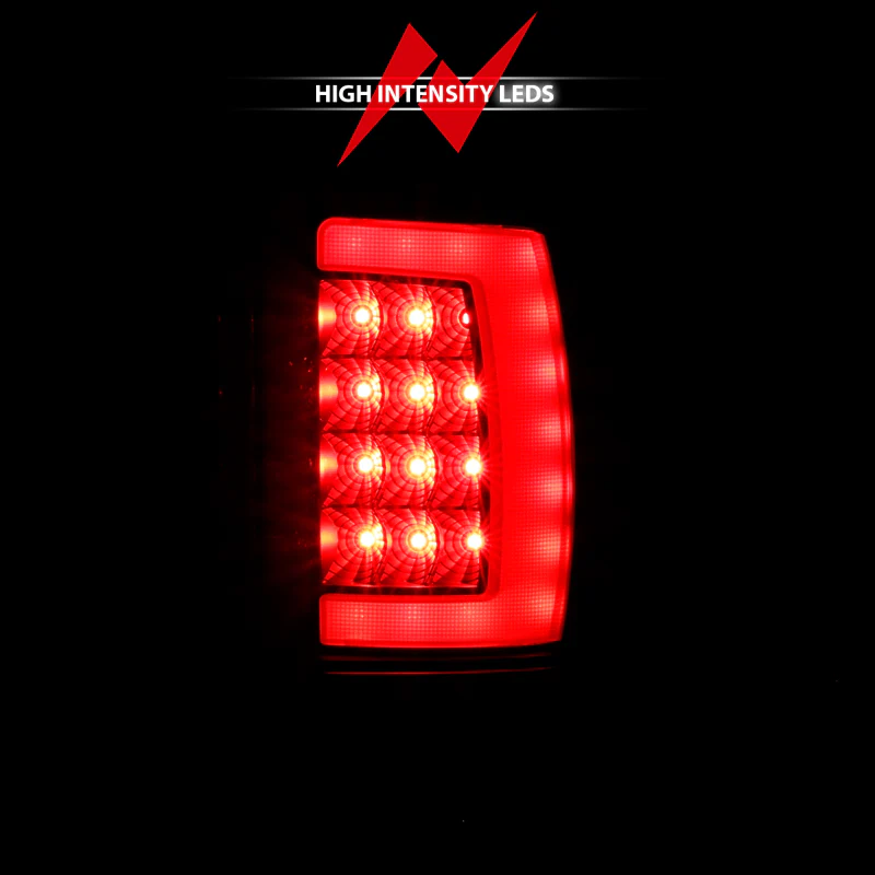 ANZO 1994-2001 Dodge Ram 1500 LED Taillights Plank Style Black w/Smoke Lens - Image 11